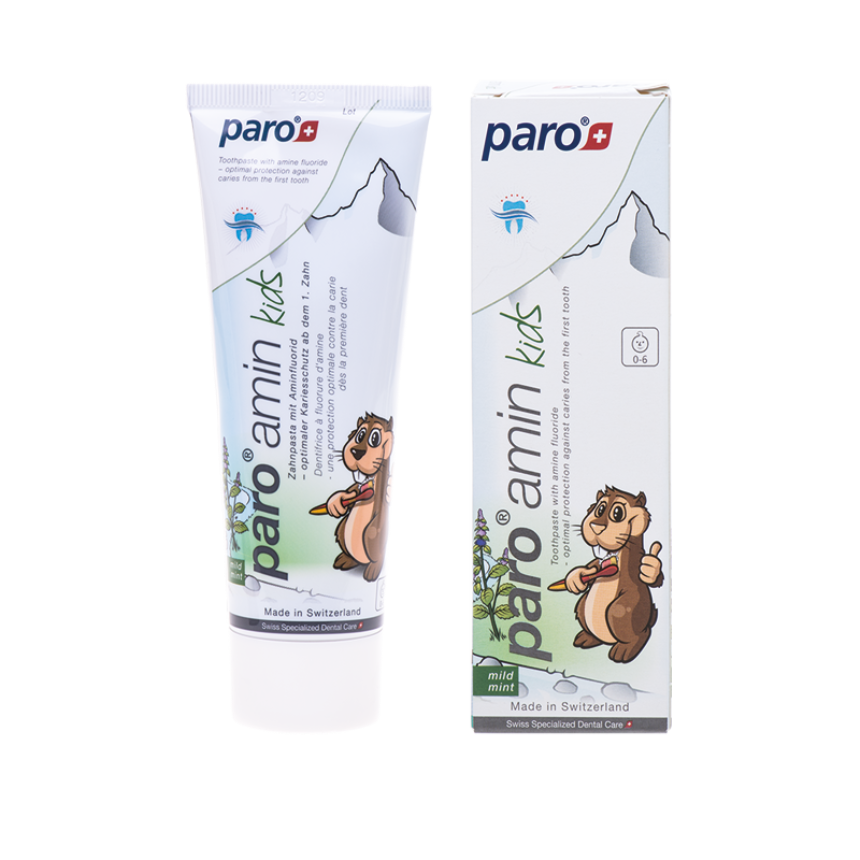 paro&#174; amin kids Kinderzahnpasta, 75 ml,Packung &#224; 12 Tuben