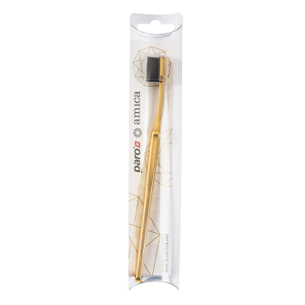 paro&#174;amica 24 Karat Gold beschichtete Zahnb&#252;rste, black-soft