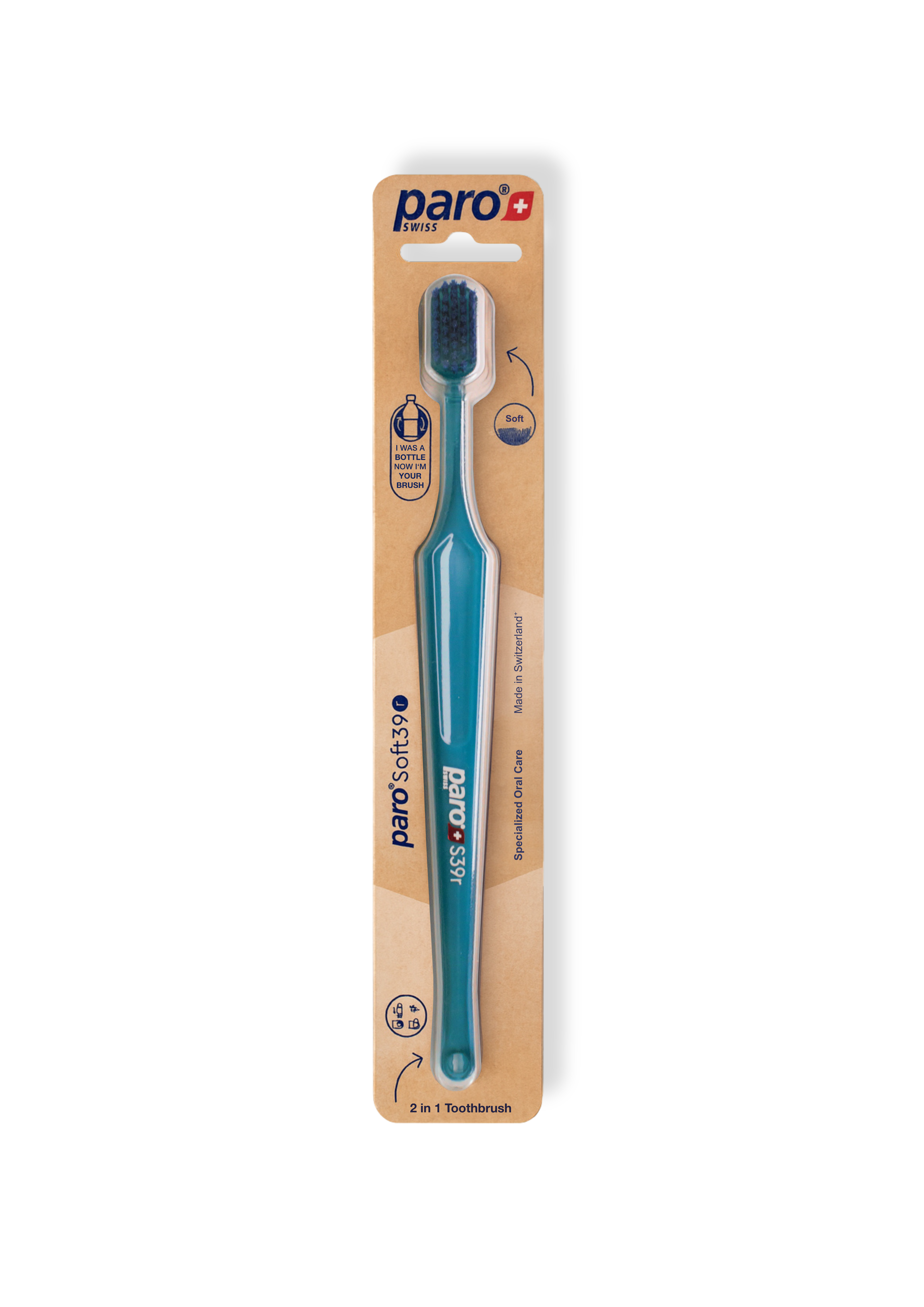 paro&#174; Soft 39 r - Zahnb&#252;rste, soft, 5-reihig, R-PET, r-blue