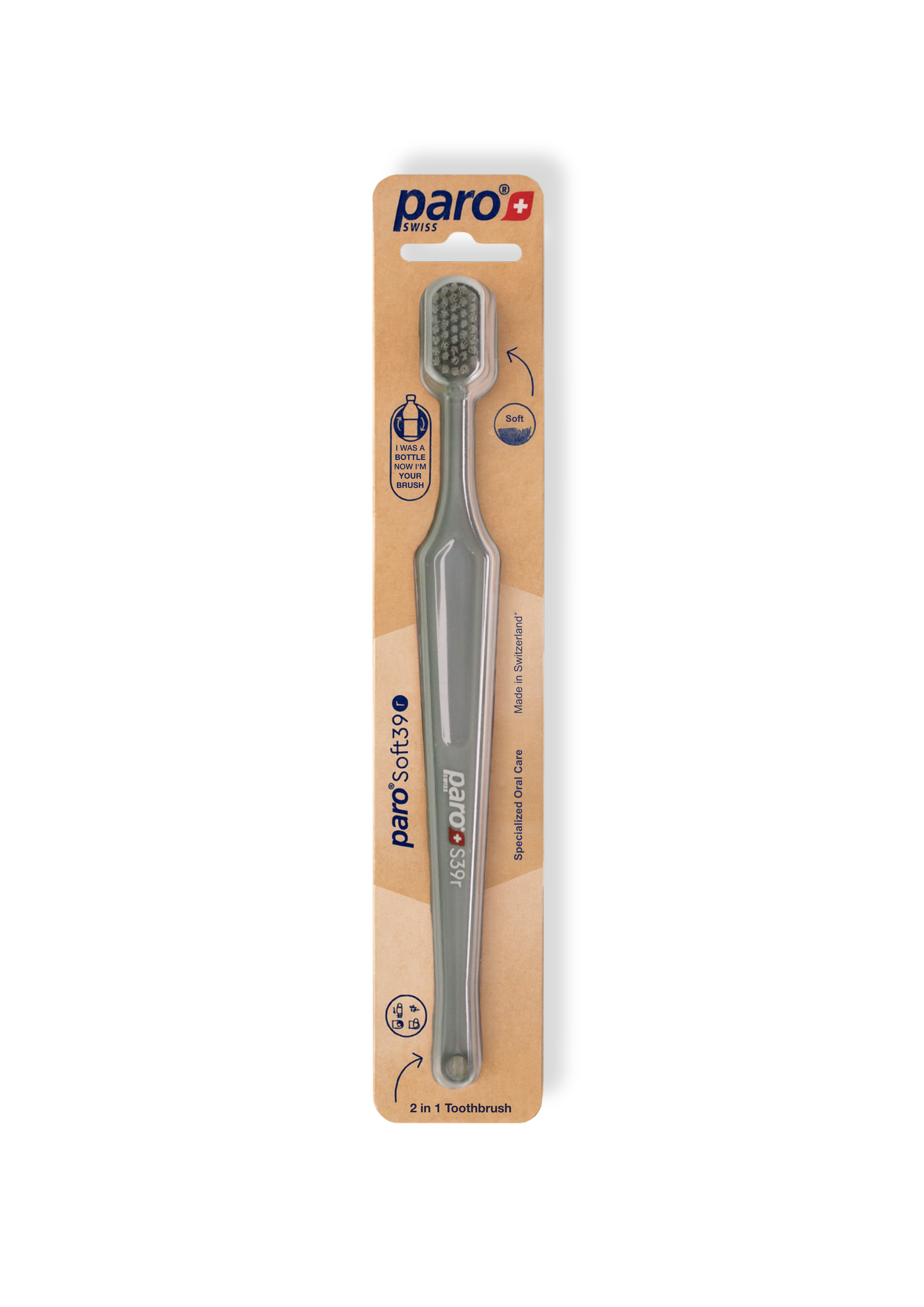 paro&#174; Soft 39 r - Zahnb&#252;rste, soft, 5-reihig, R-PET, r-grey