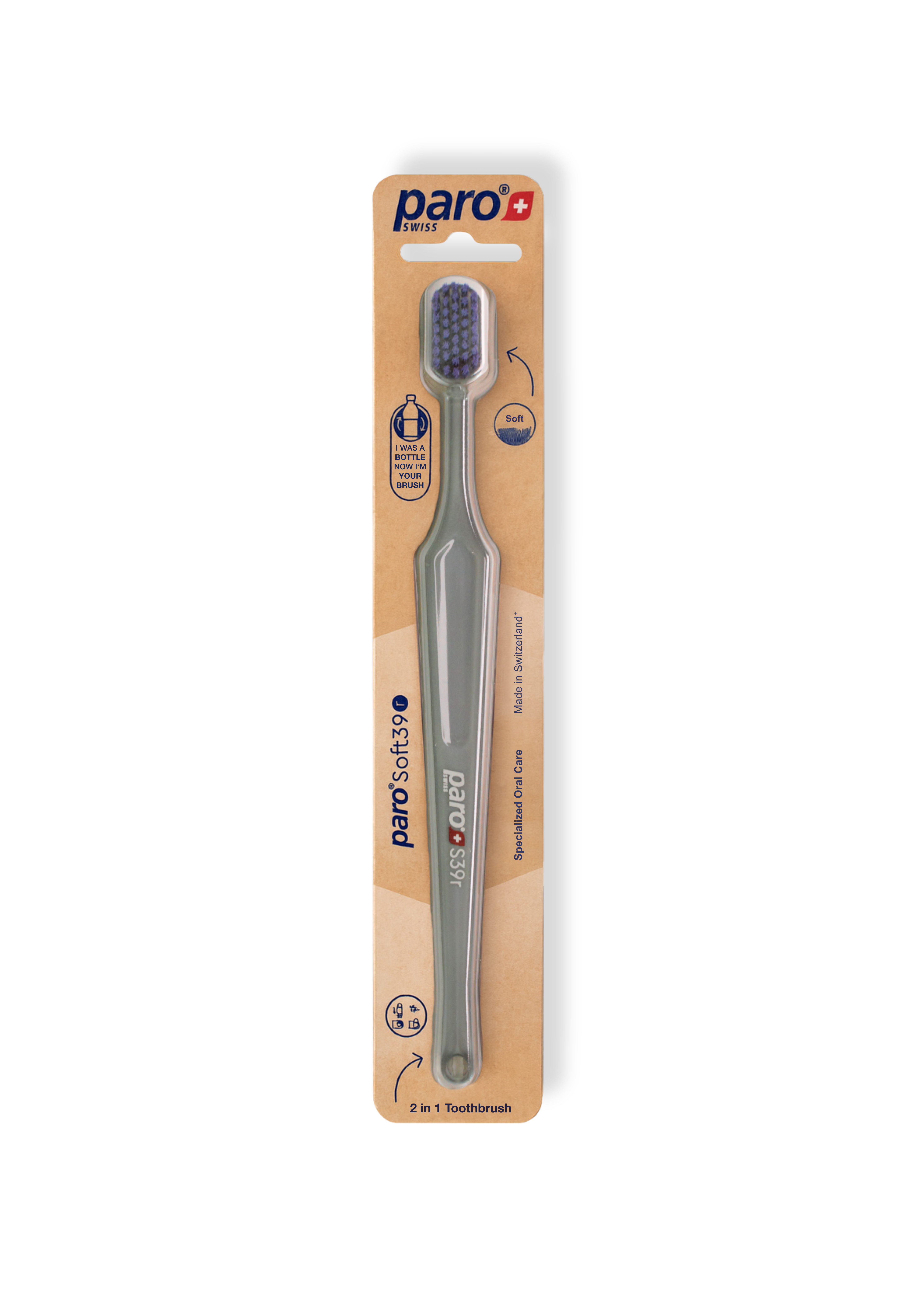 paro&amp;#174; Soft 39 r - Zahnb&amp;#252;rste, soft, 5-reihig, R-PET, r-grey